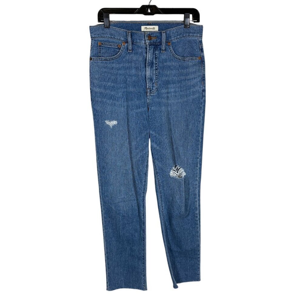 Madewell Raw Hem The Perfect Vintage Jean Straight Leg Women's Waist Size 28